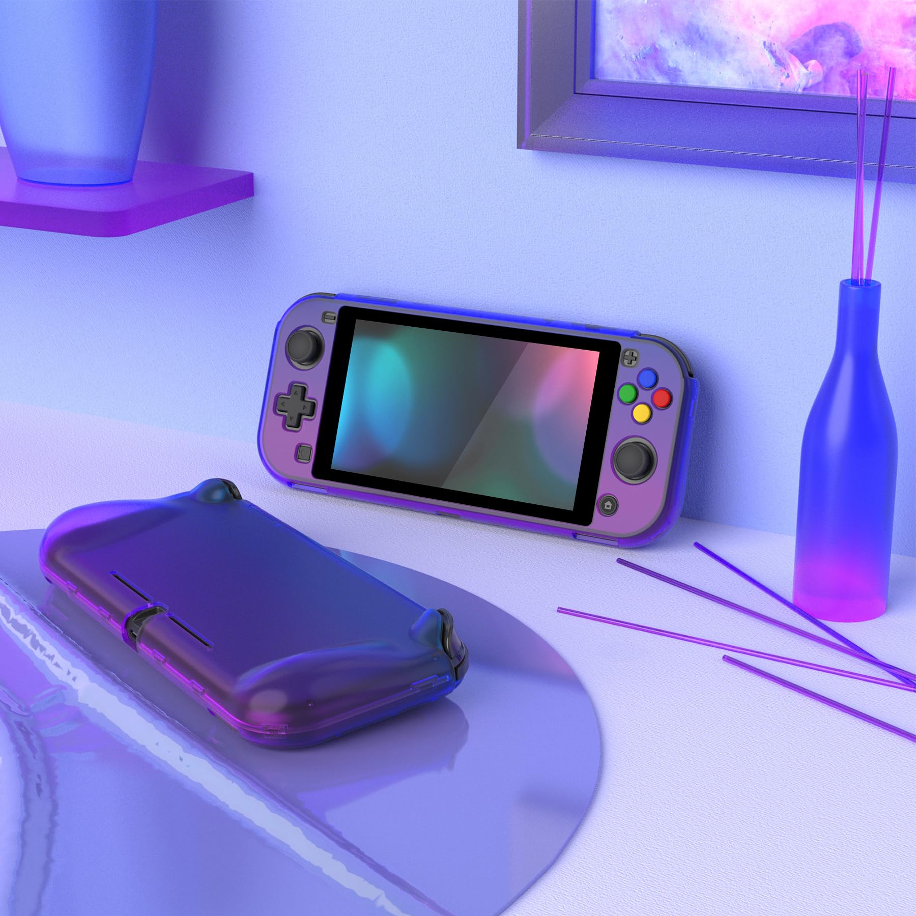 PlayVital ZealProtect Custodia per Nintendo Switch Lite, custodia protettiva per accessori, impugnatura ergonomica Joycon con pellicola protettiva e tappi Joystick per Nintendo Switch Lite, Colore