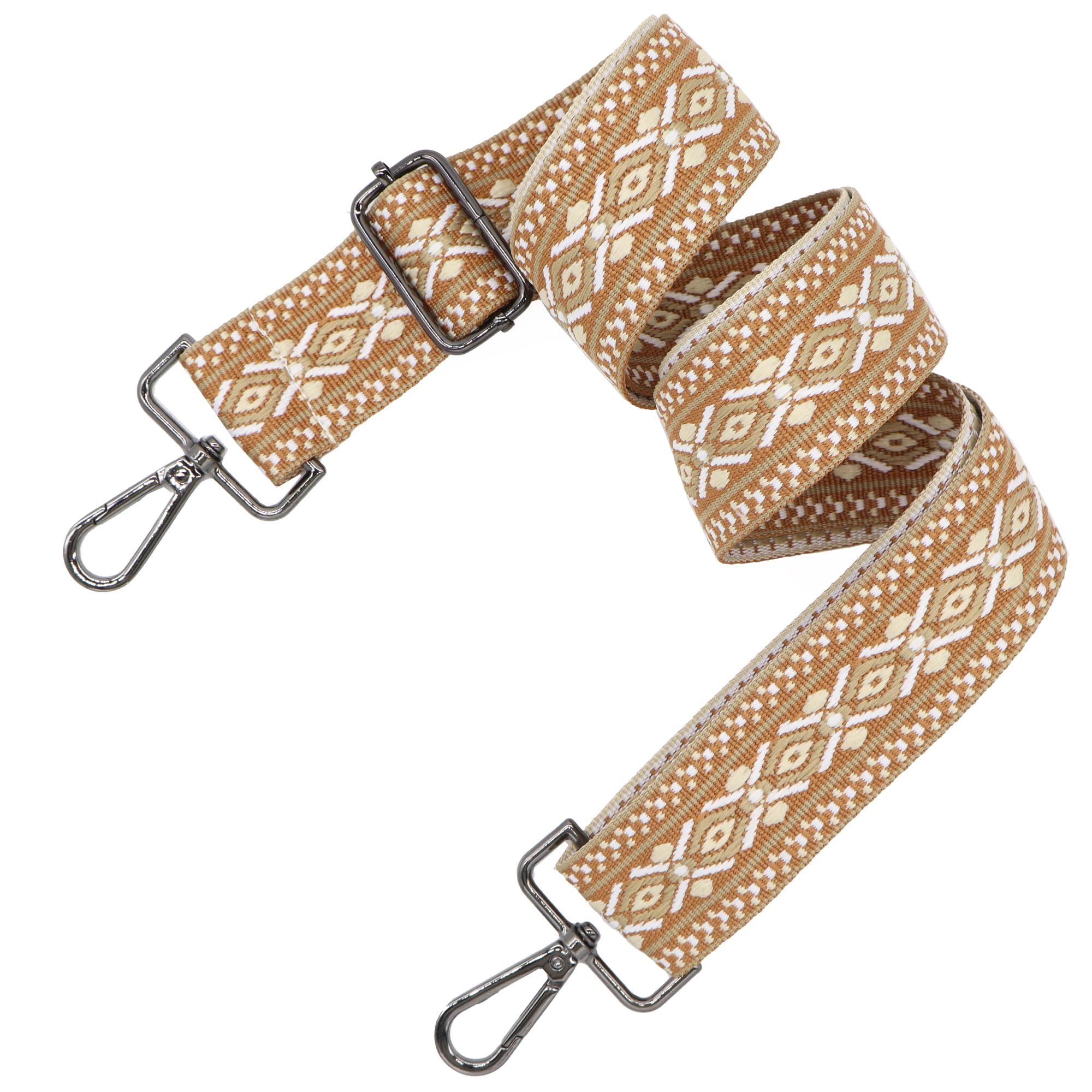 LEMEDE Purse Strap Adjustable Replacement Crossbody Bag Straps Retro Jacquard Embroidery Shoulder Straps for Shoulder Bag