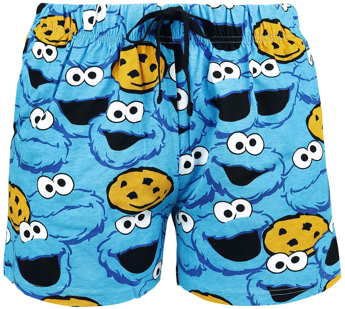 Sesame Street Barrio Sesamo El Monstruo de Las Galletas - Face Mujer Pijama Azul 100% algodón