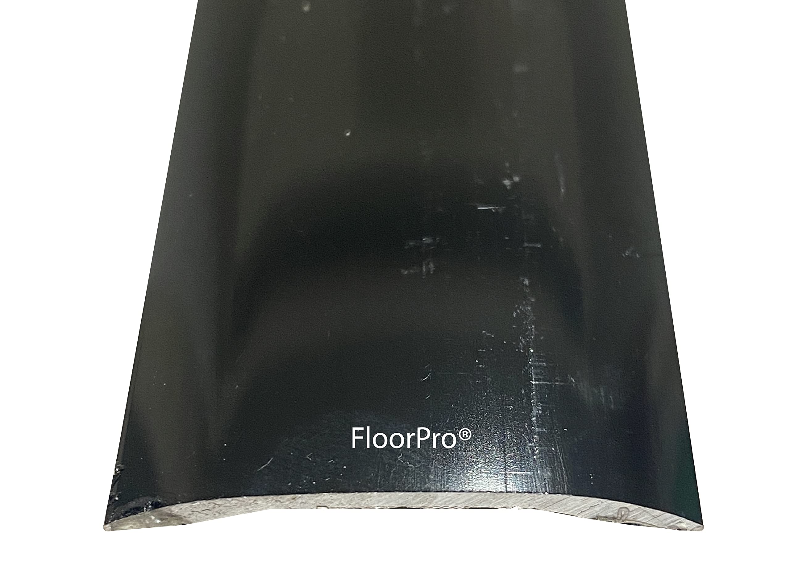Self Adhesive Floor Cover Trim Door Bar Threshold - Covers Laminate Floors/Wood/LVT - Stick Down Transition Threshold Strip - Metal Plate Joins Flooring/Fills The Gap - Black Colour