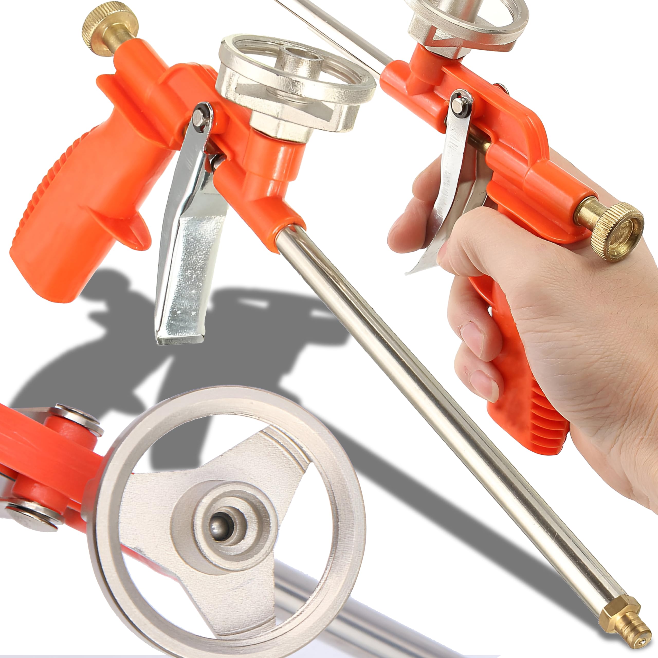 Retoo Pistola a schiuma in plastica per 1 componente, bombolette di schiuma, pistola in poliuretano per una lavorazione efficace della schiuma di pistola, per riempimento, isolamento e isolamento