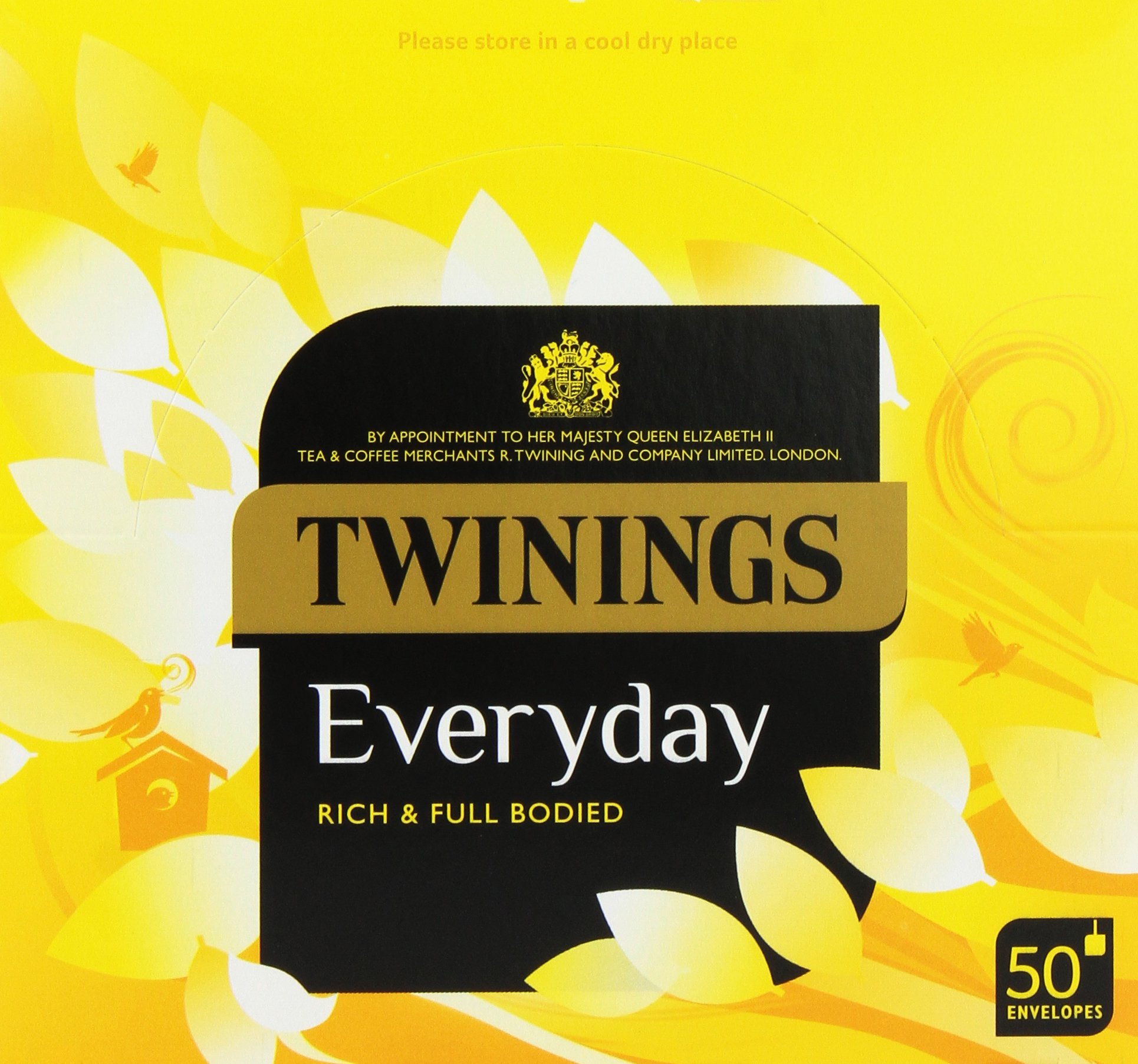 Twinings Everyday Tea Enveloped Tea Bags, 6 Boxes of 50 Individually Wrapped Tea Bags