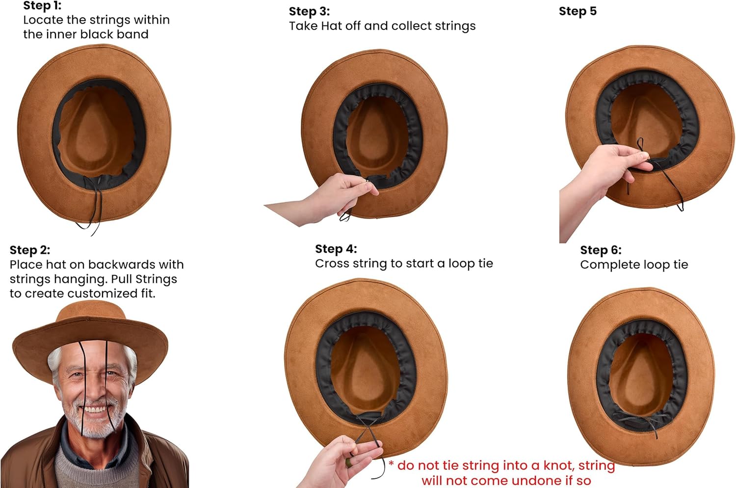 Nicky Bigs Novelties Brown Western Sheriff Cowboy Hat Gold Badge Costume Accessory for Adults Cosplay Theater Halloween Outfit Adjustable Chin Strap Unisex One Size Fits Most - Image 6