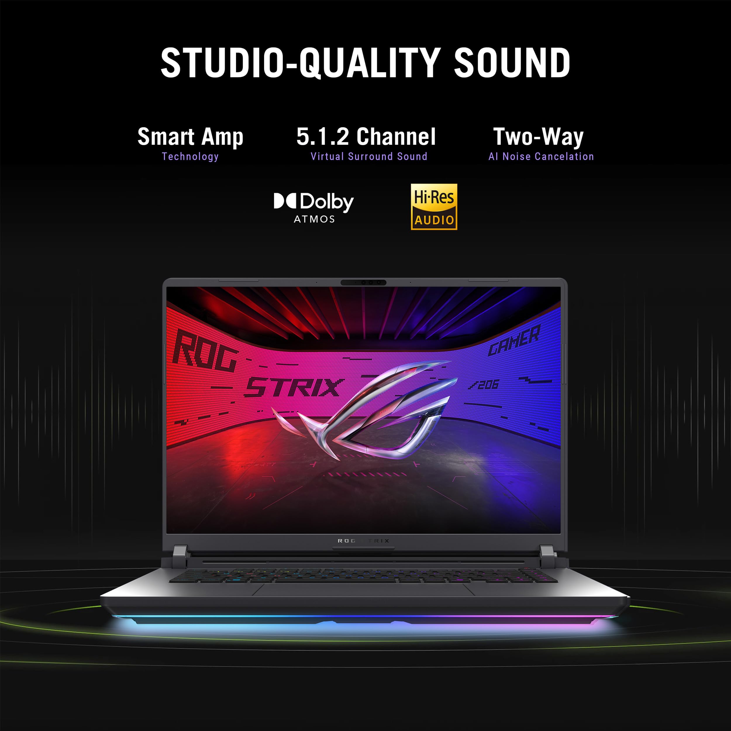 ASUS ROG Strix G16 (2026) Gaming Laptop, 16 Zoll ROG Nebula HDR 2.5K 240Hz/3ms, Intel Core Ultra 9 290HX Plus, NVIDIA GeForce RTX 5080, 32GB DDR5, 1TB PCIe Gen4 SSD, Wi-Fi 7, Win11 Home, G615LW-AB966