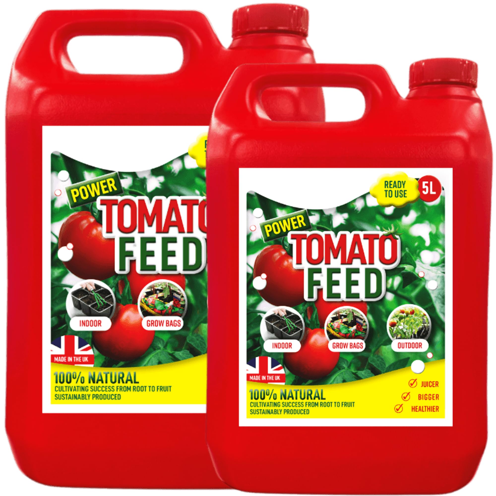 5L Rapid Ready To Use Tomato Feed Healthy Plant Feed Nutrient Packed for Peppers Cucumbers, Tomatoes & Aubergines (2 x 5 Litres) - Image 2