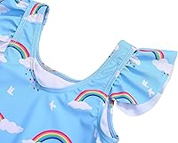 Vista 3 de LIZENS Traje de baño de una pieza para niñas, traje de baño de playa lindo
