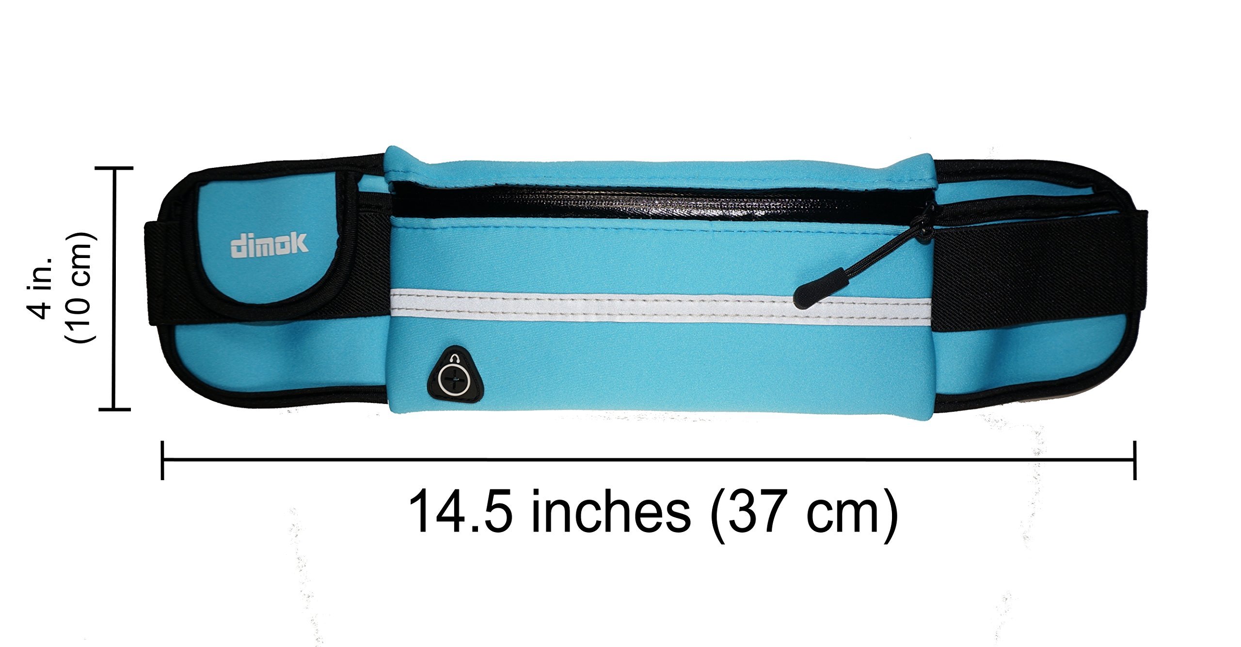 Dimok Ceinture De Sport Imperméable Et Ajustable Avec Sac – Parfaite Pour La Course, Rando, Chien Et Tous Vos Téléphones (iPhone, Android, Etc.)