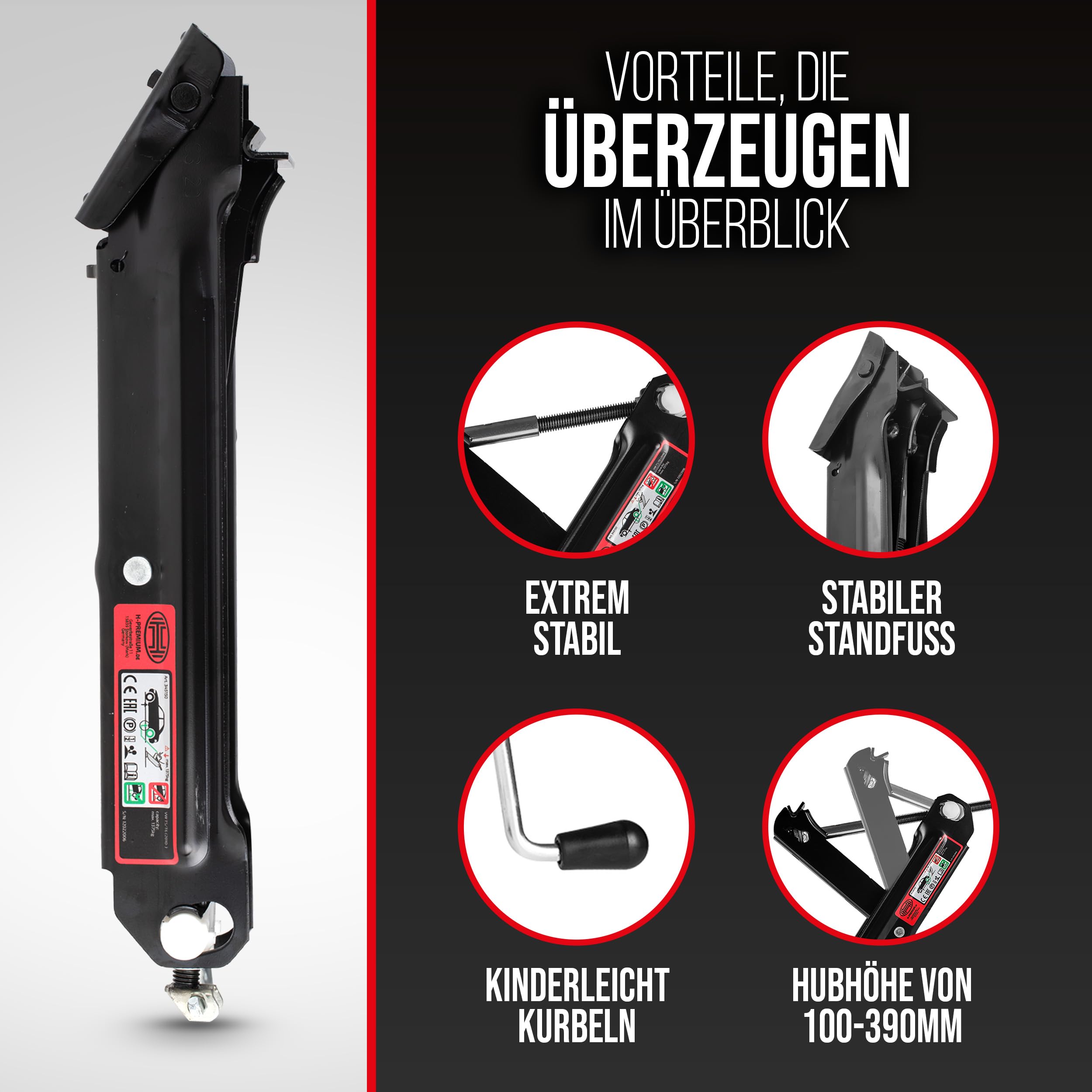 HEYNER® Wagenheber OEM Erstausrüsterqualität inkl. Tasche speziell für T5/T6 bis 1375 kg, ab Baujahr 2010 Scherenwagenheber OEM: 7E0 011 031 J BN3 Made in EU