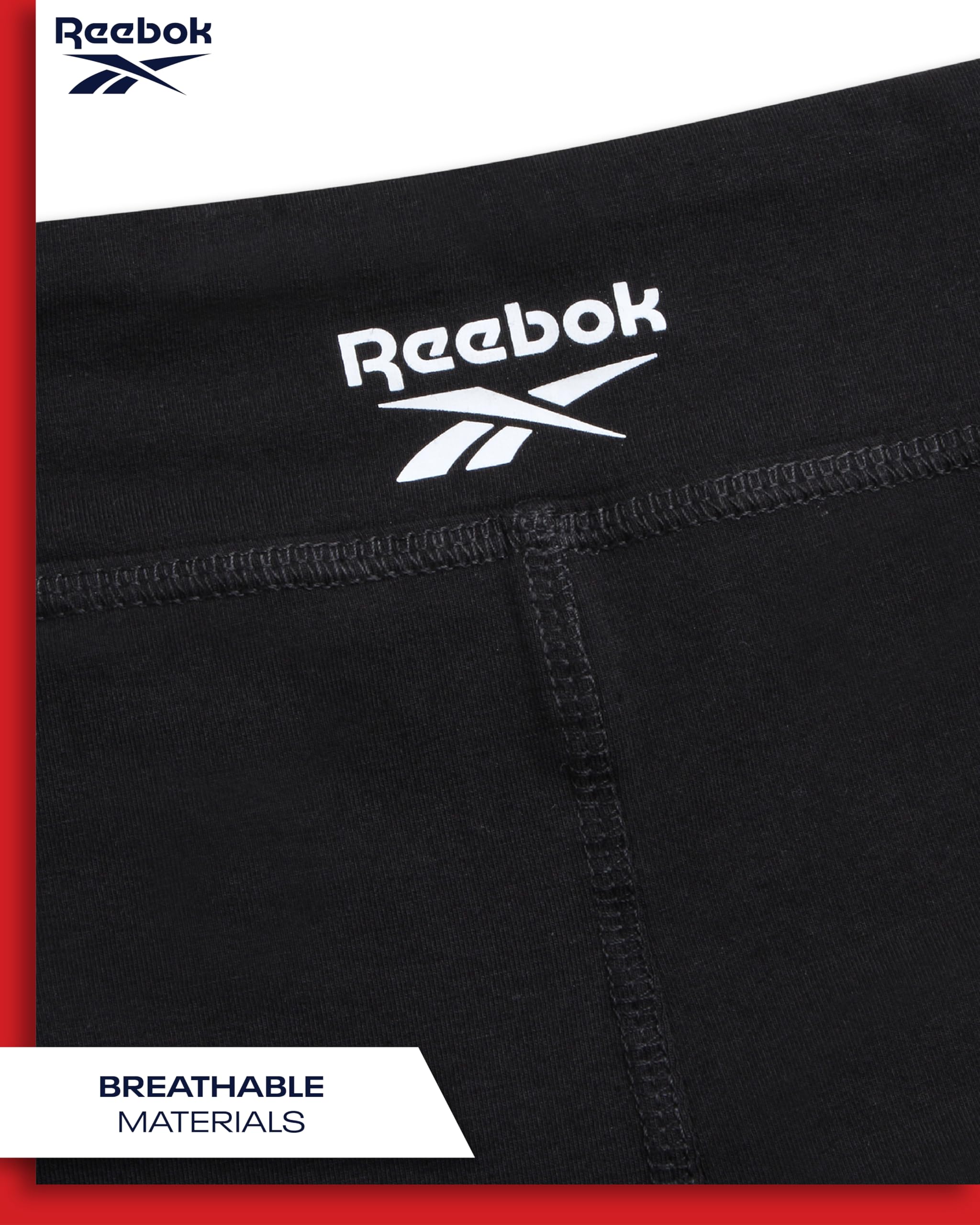 Reebok Leggings para niñas, leggings de algodón de rendimiento atlético, pantalones de yoga elásticos para niñas, mallas de baile (tallas: 7-12)
