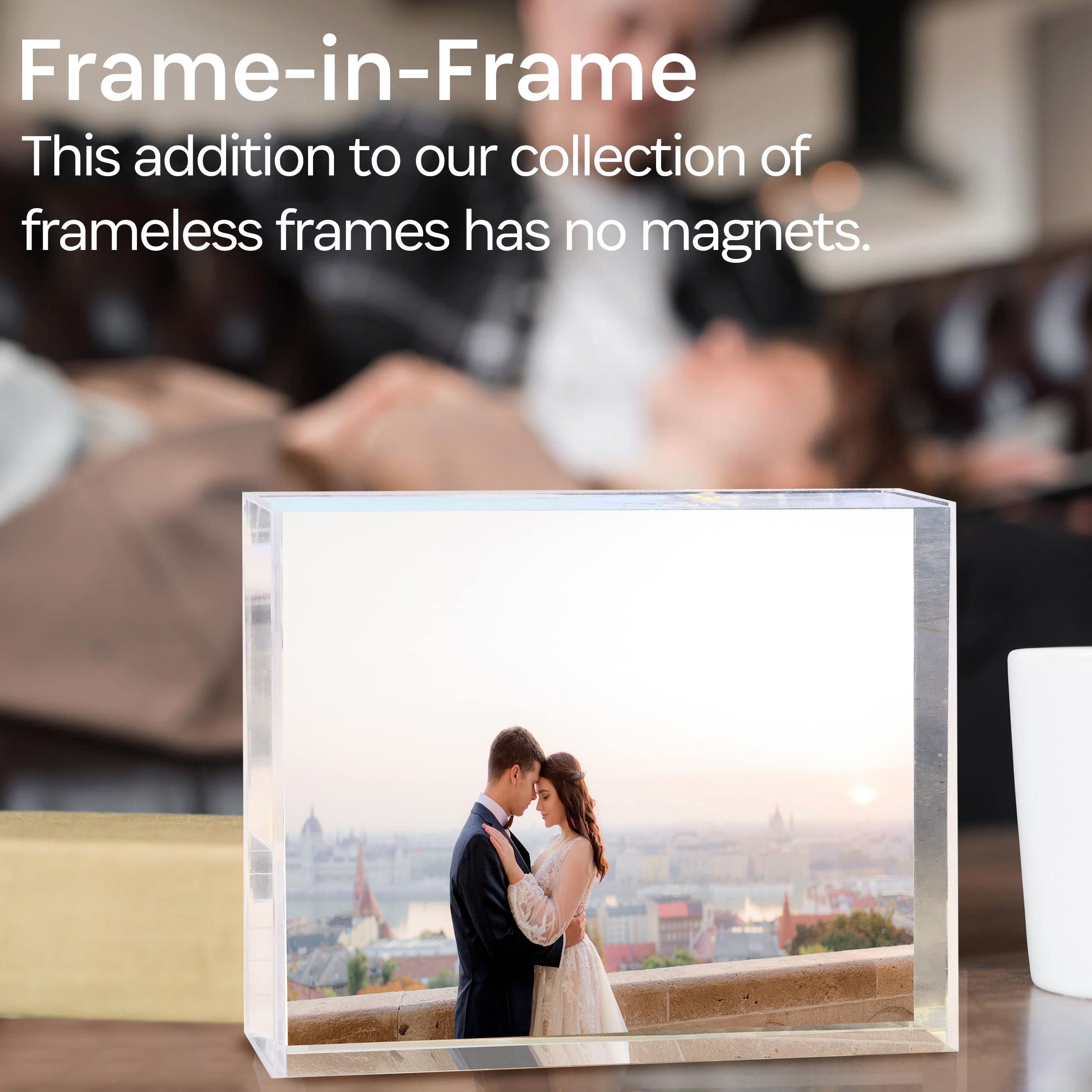 Canetti Design The Original Magnet Frame in Frame -Clear Acrylic 4x6