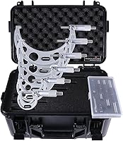 Accusize EG00-0906 0-6" Ultra-Precision Outside Micrometer Set, Carbide Tips, 0.0001" Resolution - 6 Pc Professional Kit