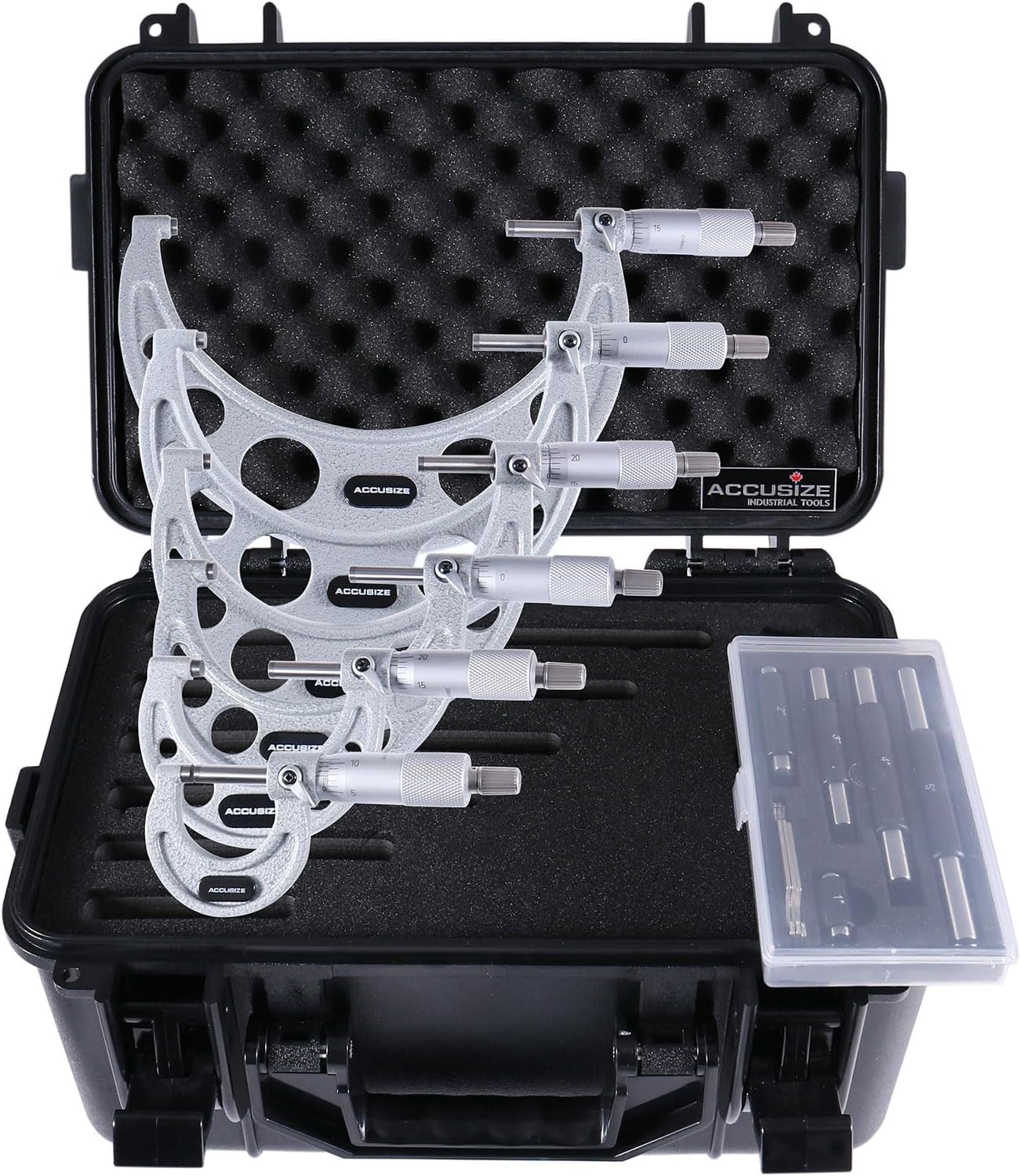 0-6 inch by 0.0001'' Ultra-Precision Outside Micrometers with Carbide Tips 6 Pc Set, Eg00-0906