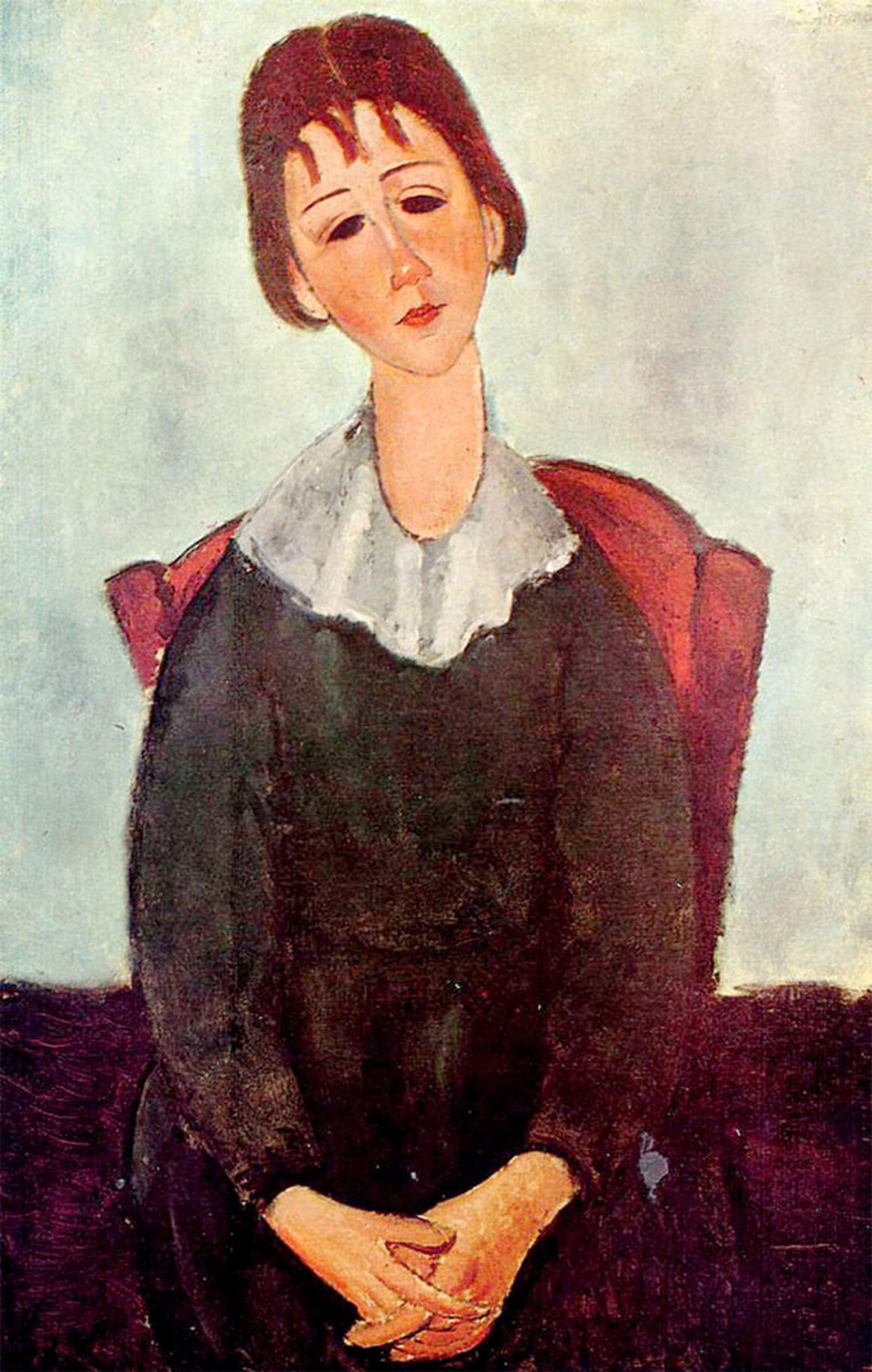POSTERIIk Vintage Print Pop Art Landscape Artwork Girl in Black by Amedeo Modigliani Art Prints for Office Home Decor 60x90cm