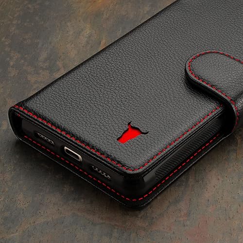 Miniatura 3 de TORRO Funda compatible con Google Pixel 8  Funda de cuero premium tipo cartera con ranuras para tarjetas (negro)