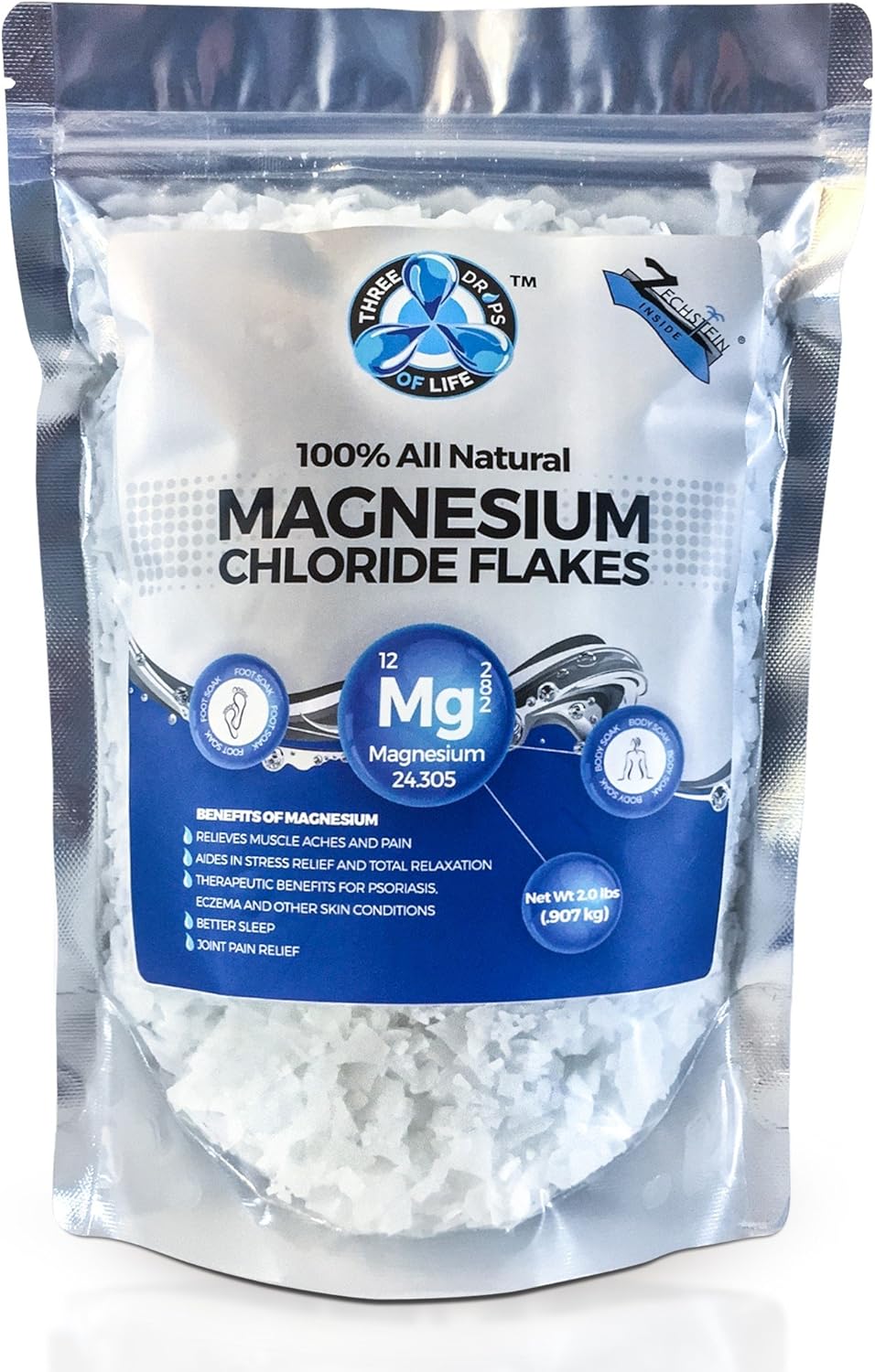 Natural high potency magnesium chloride flakes bulk Low Tox
