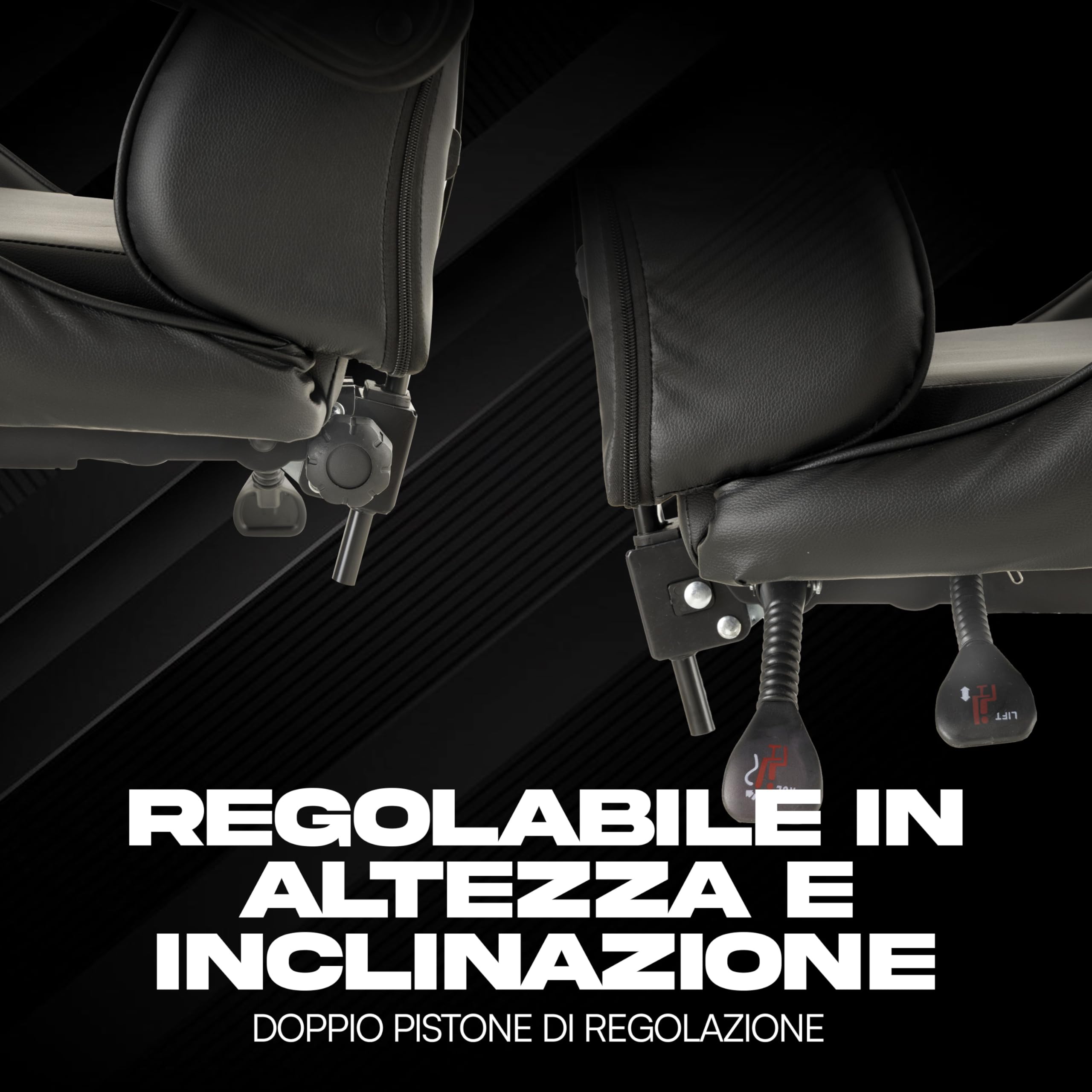 Baroni Home Chaise De Gaming Ergonomique Avec Massage Lombaire