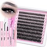 Yawamica Manga Lash Clusters Wispy Lash Extension Kit Spiky Fairy Eyelash Clusters Anime Cluster Eyelash Extensions Lashes Clusters Kit Build in Spikes with Lash Bond and Seal Remover DIY Lash at Home