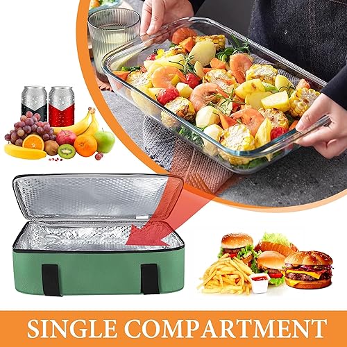 Miniatura 35 de Cazuela aislada de dos pisos para alimentos calientes o fríos, bolsa calentadora de alimentos para fiestas de comida, pícnic, comidas al aire libre