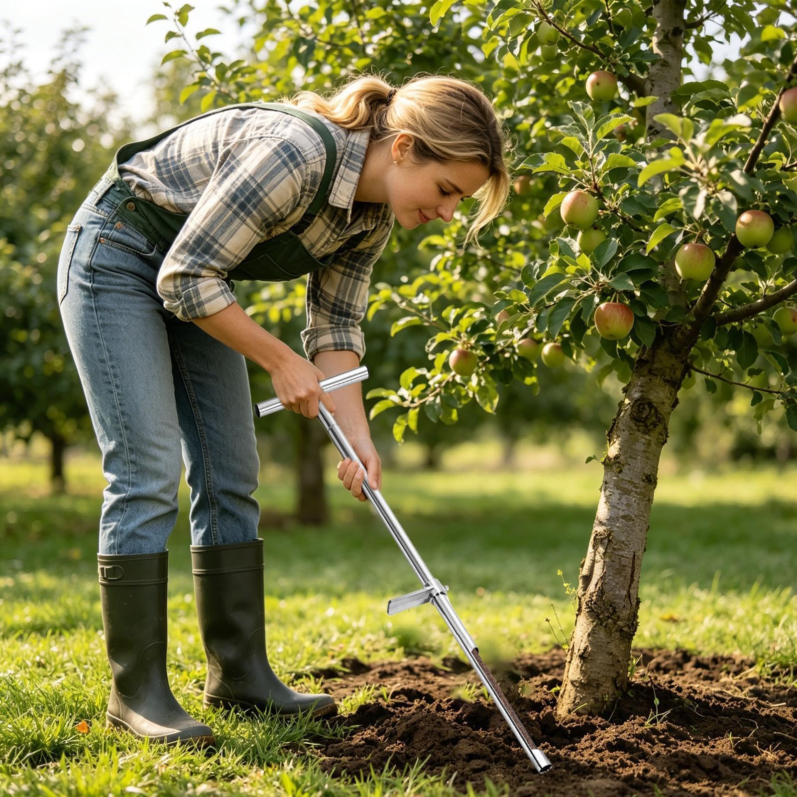 Sonde Da Campionamento Del Terreno Carotatore Ergonomico Strumento Per | Sonda Con Manico A T per Prato Giardino Fattoria Cortile Frutteto Giardinieri Domestici Paesaggisti Profe