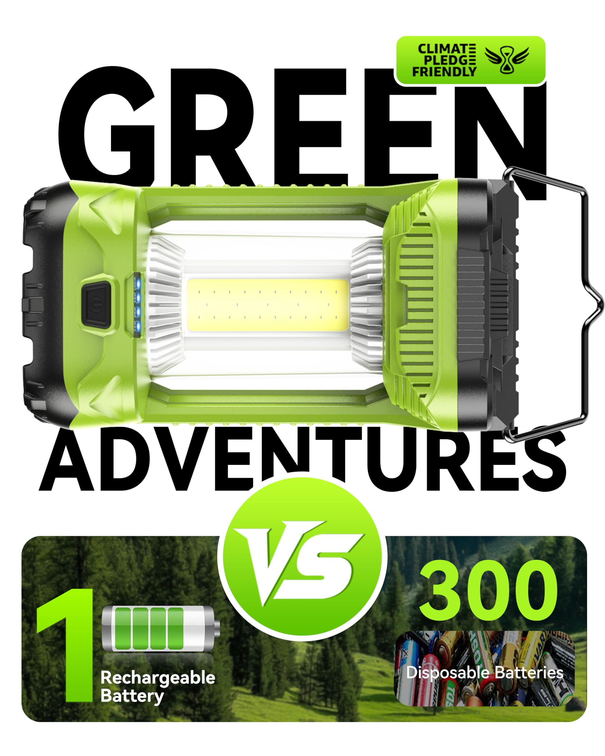 AlpsWolf Lanterna da campeggio ricaricabile, 4000LM LED Lanterne per interruzioni di corrente, 4600mAh Super Bright Portabl Lanterna & Luci per Emergenza, uragano, Campeggio