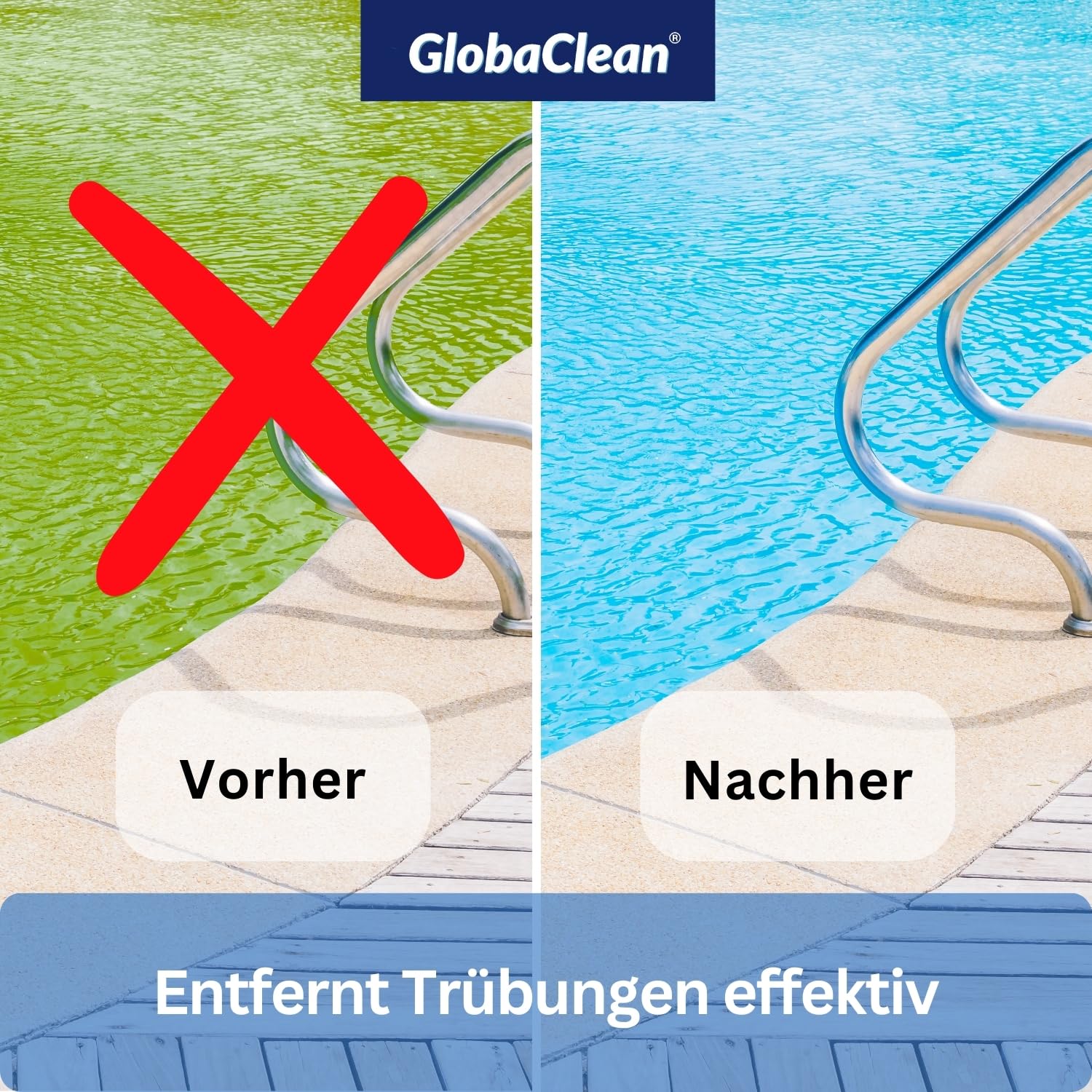 Chlor Multitabs 10 in 1 - Zwei Phasen Chlortabletten für Pool mit 10 Funktionen - Desinfektion von Poolwasser und Filter - 200g Tabletten im 3kg Eimer