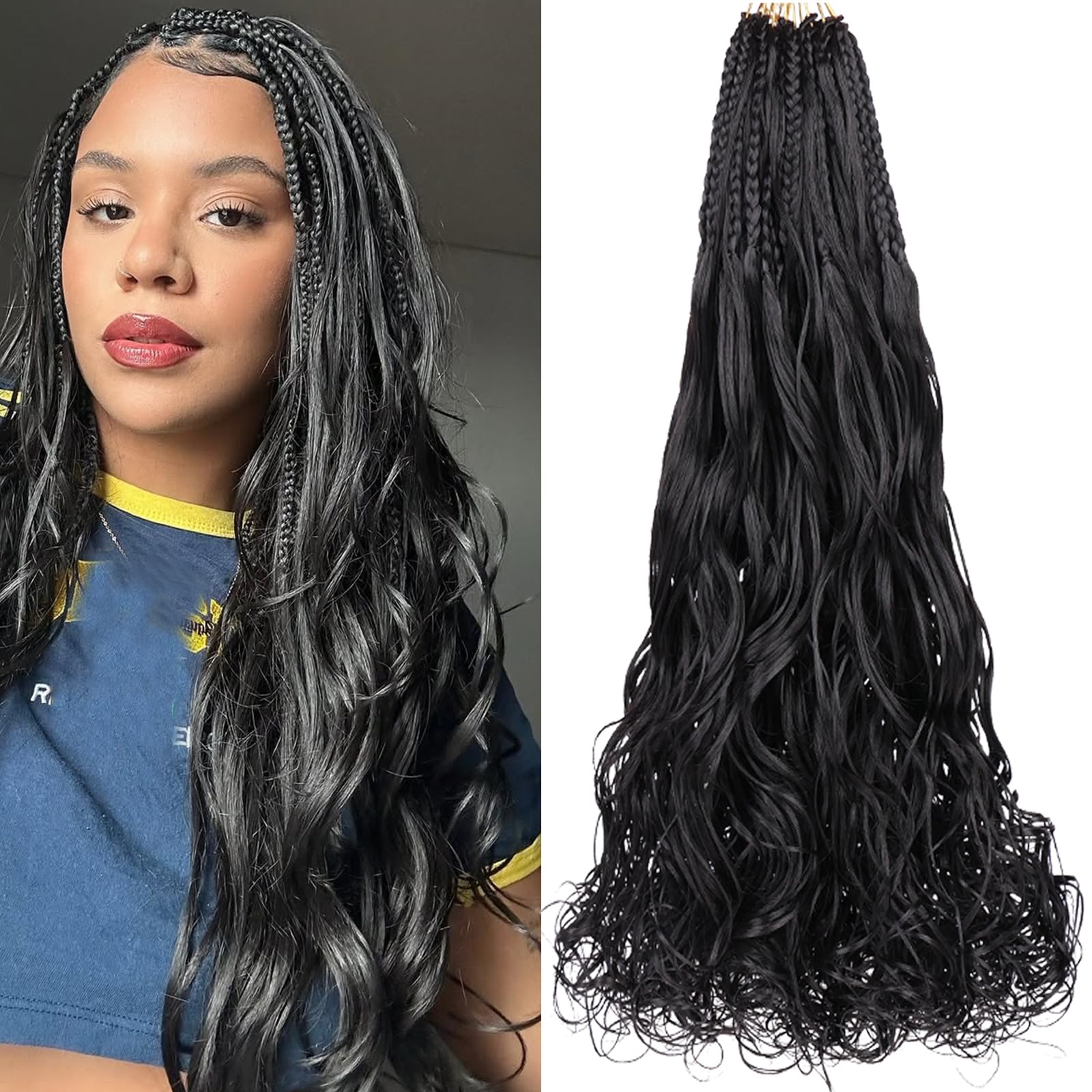 Amazon.com : Leeven Boho French Curl Crochet Braids 18 Inch 8