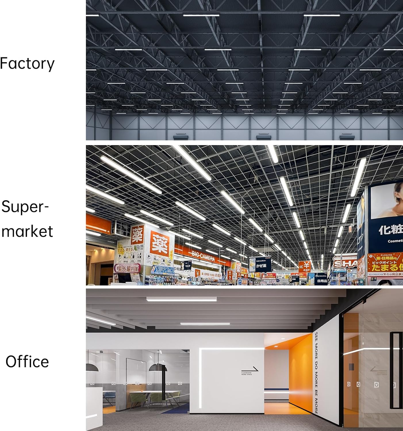 ONLYLUX LED Shop Light 4ft- 60W 9000LM 5000K Linkable Super Bright LED Shop Lights for Workshop 4ft, 4 FT Integrated Fixture for Garage -10Pack