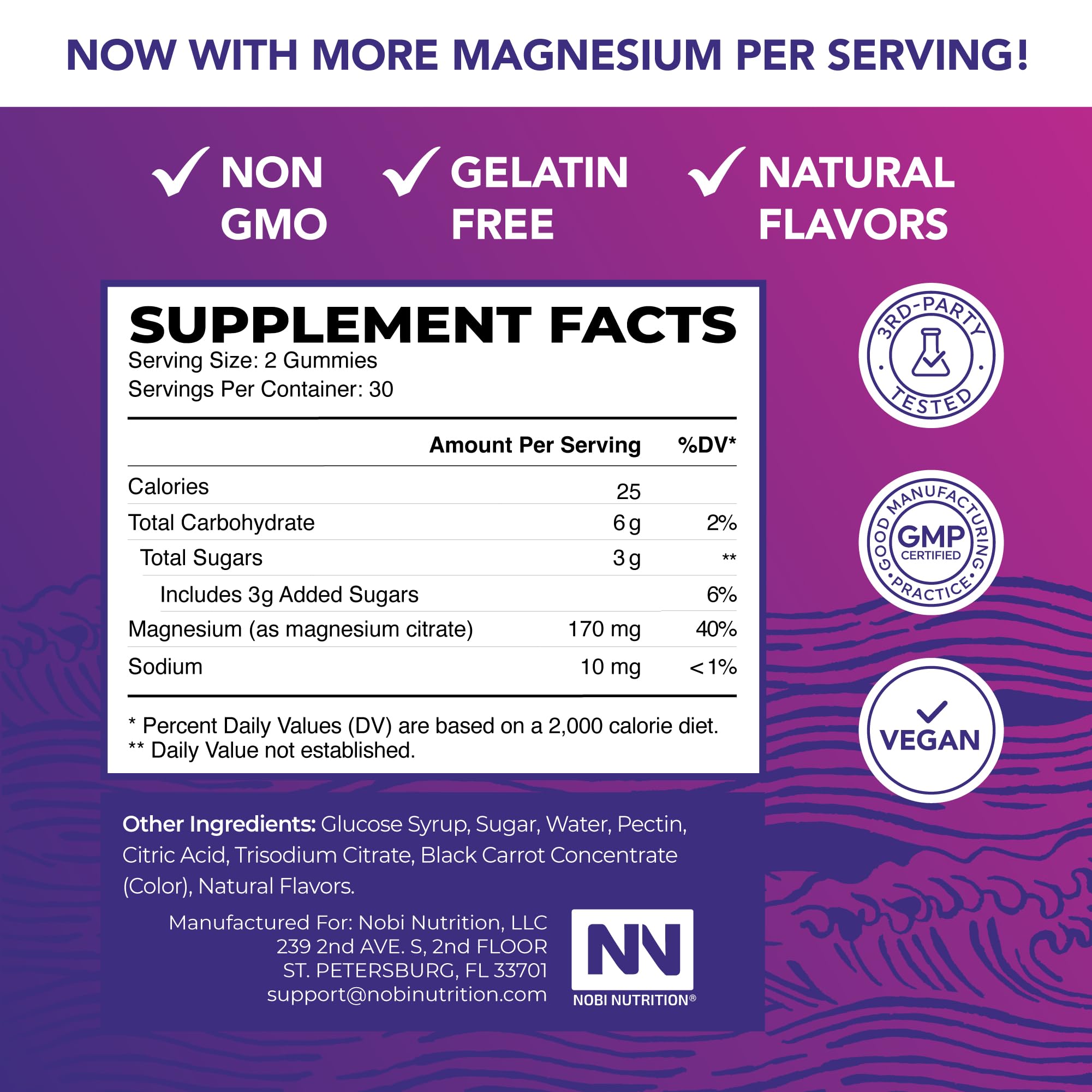 Magnesium Citrate Gummies, Extra Strength for Calm, Relaxation & Digestion — Amazon image 6