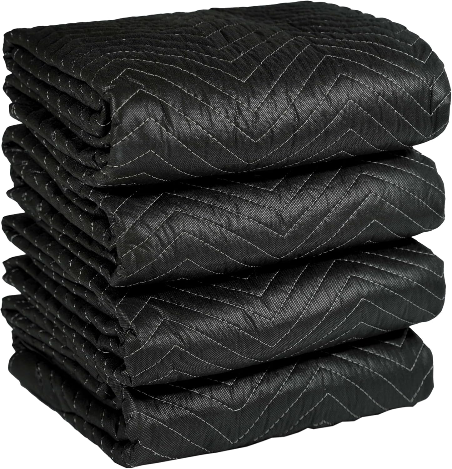 (4 Pack) Moving Blanket, 40"x 72" Thick Moving Blankets Heavy Duty Furniture Moving Pads Quilted Packing Blankets for Moving Supplie (72 * 40, Pack, 4) 72*40 4.0