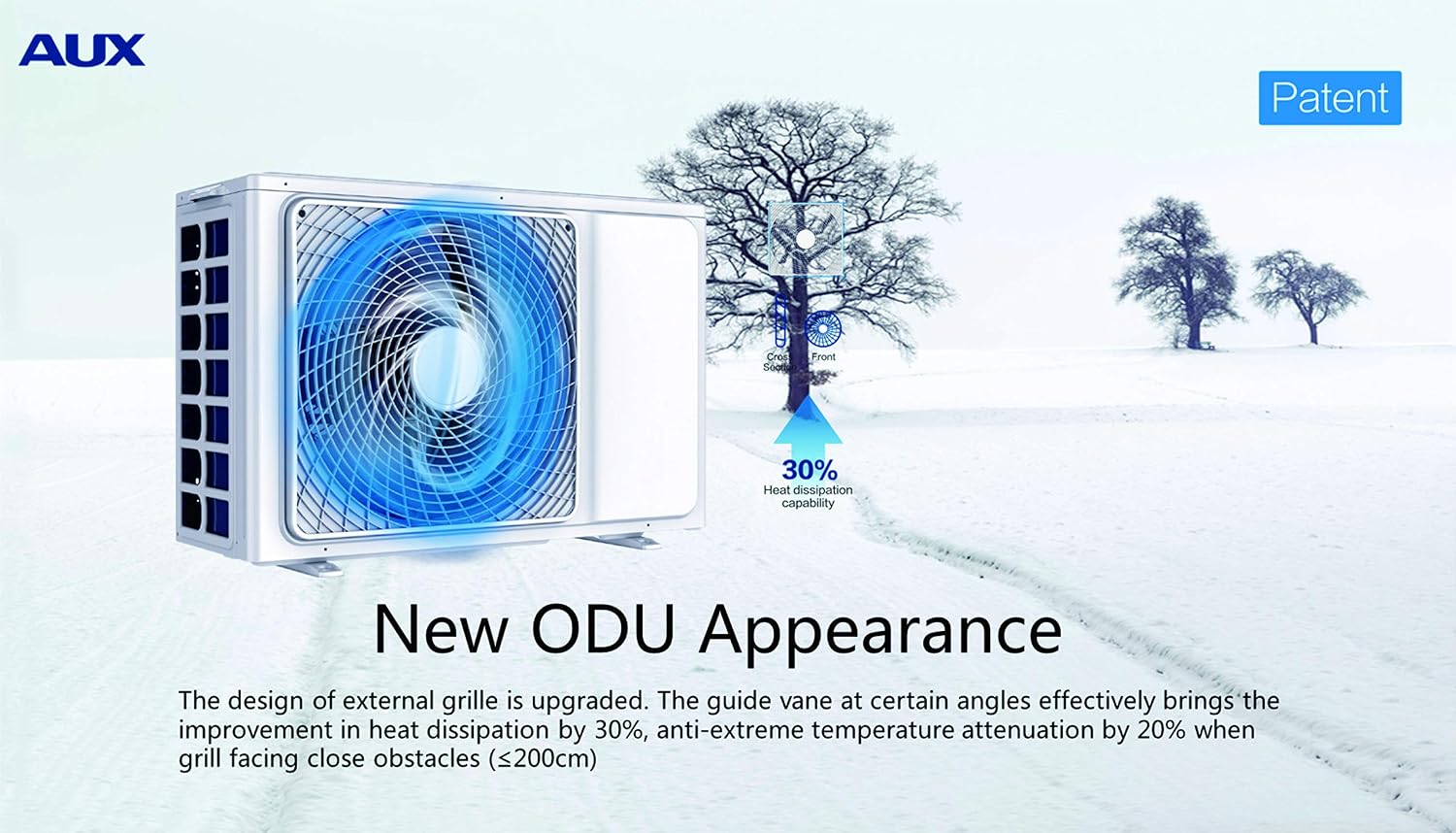 AUX Outdoor Unit with Enhanced Heat Dissipation