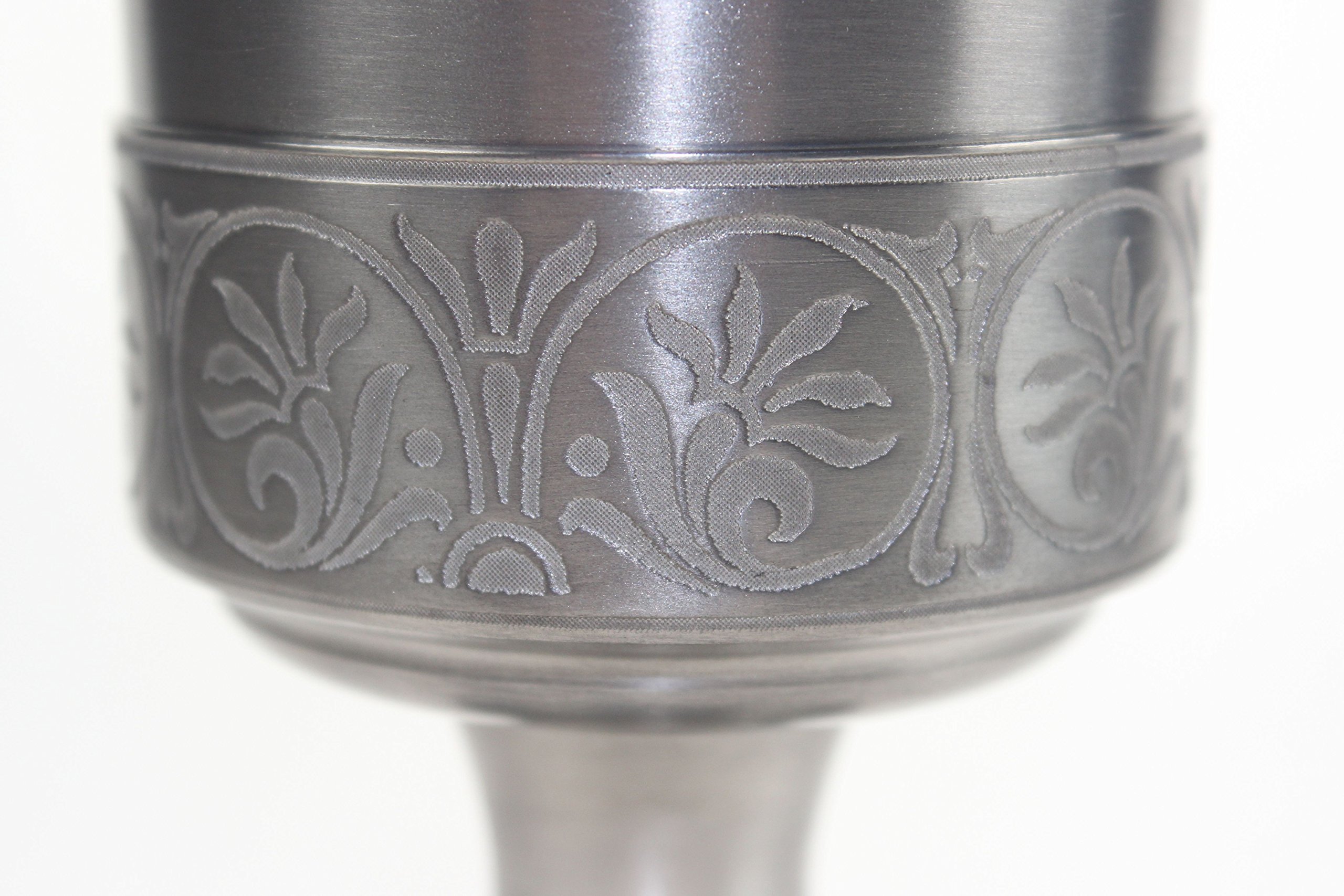 Wentworth Pewter - Calice médiéval en étain, verre à pied à finition antique