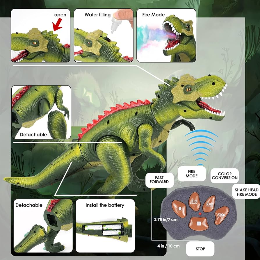 Amazon.com: LINEQIC Remote Control Dinosaur Toys for Kids 3