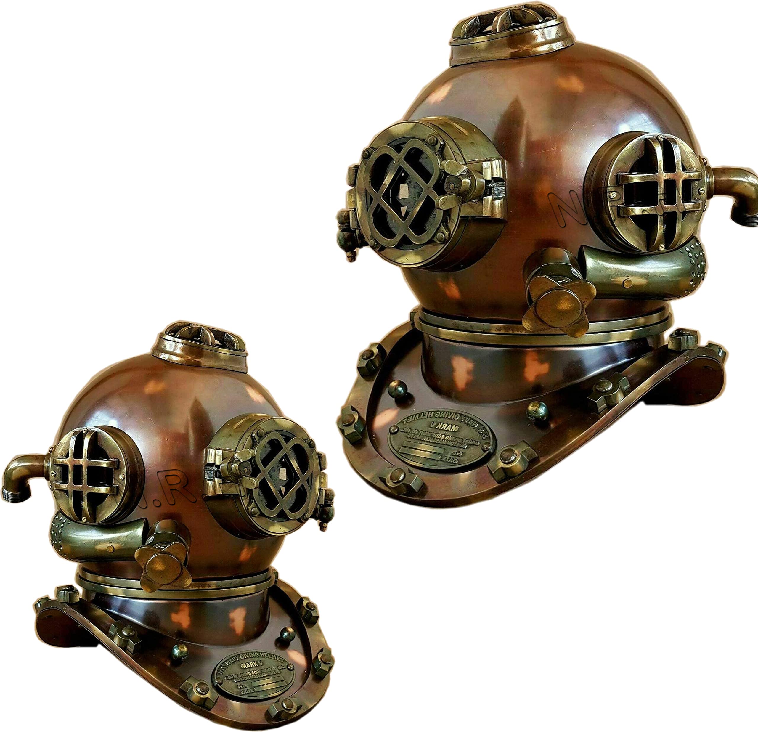 Nautical Replica Hub Casco de buceo vintage US Navy Mark V Scuba antiguo 45,7 cm casco de buceo