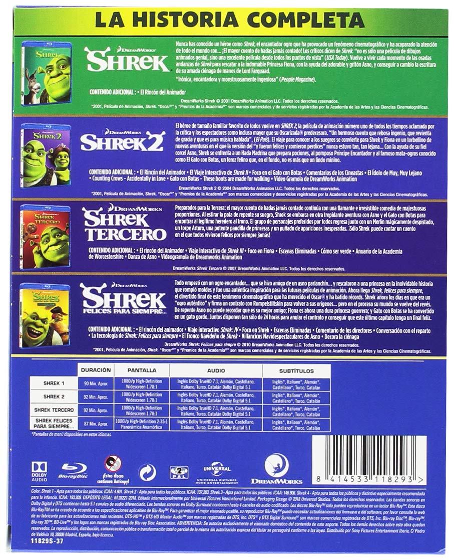 Shrek - Temporadas 1-4 [Blu-ray]
