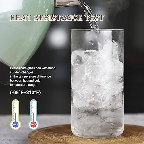 Miniatura 4 de BaveL Juego de 4 vasos altos finos de cóctel de 19 onzas, vasos altos para agua, jugo, leche, cócteles, cerveza y más, cristalería de bar elegante,