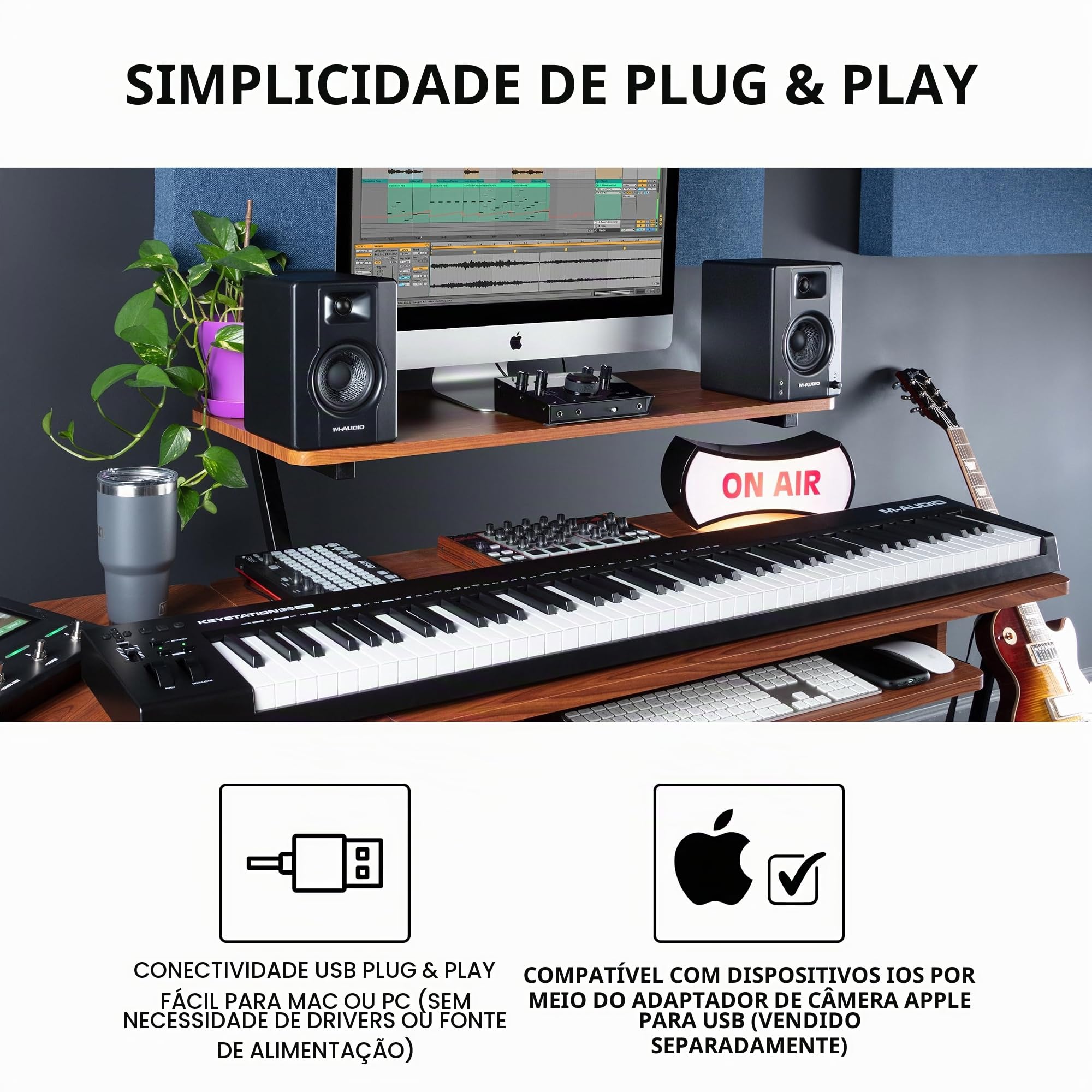 M-Audio Keystation 88 MK3 – 88 Key Semi Weighted MIDI Keyboard