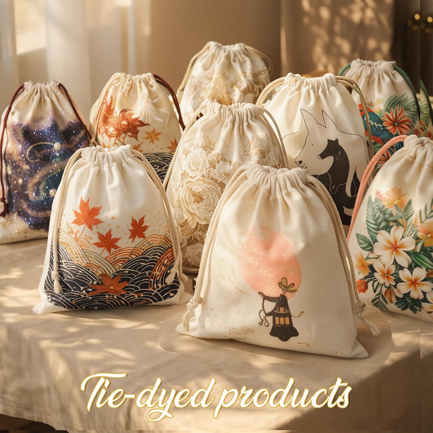 20 Pack 8×12in Pure Cotton Muslin Drawstring Bags, Breathable Reusable Grocery Pouches, Washable Cloth Sachet Bags for Storage, Party Favors Gift Wrapping Shopping Home Produce Storage DIY Craft