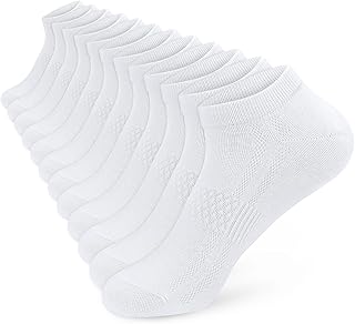 6 pares de calcetines deportivos de bambú para mujer, color blanco y negro, transpirables, para caminar, tallas 4-7