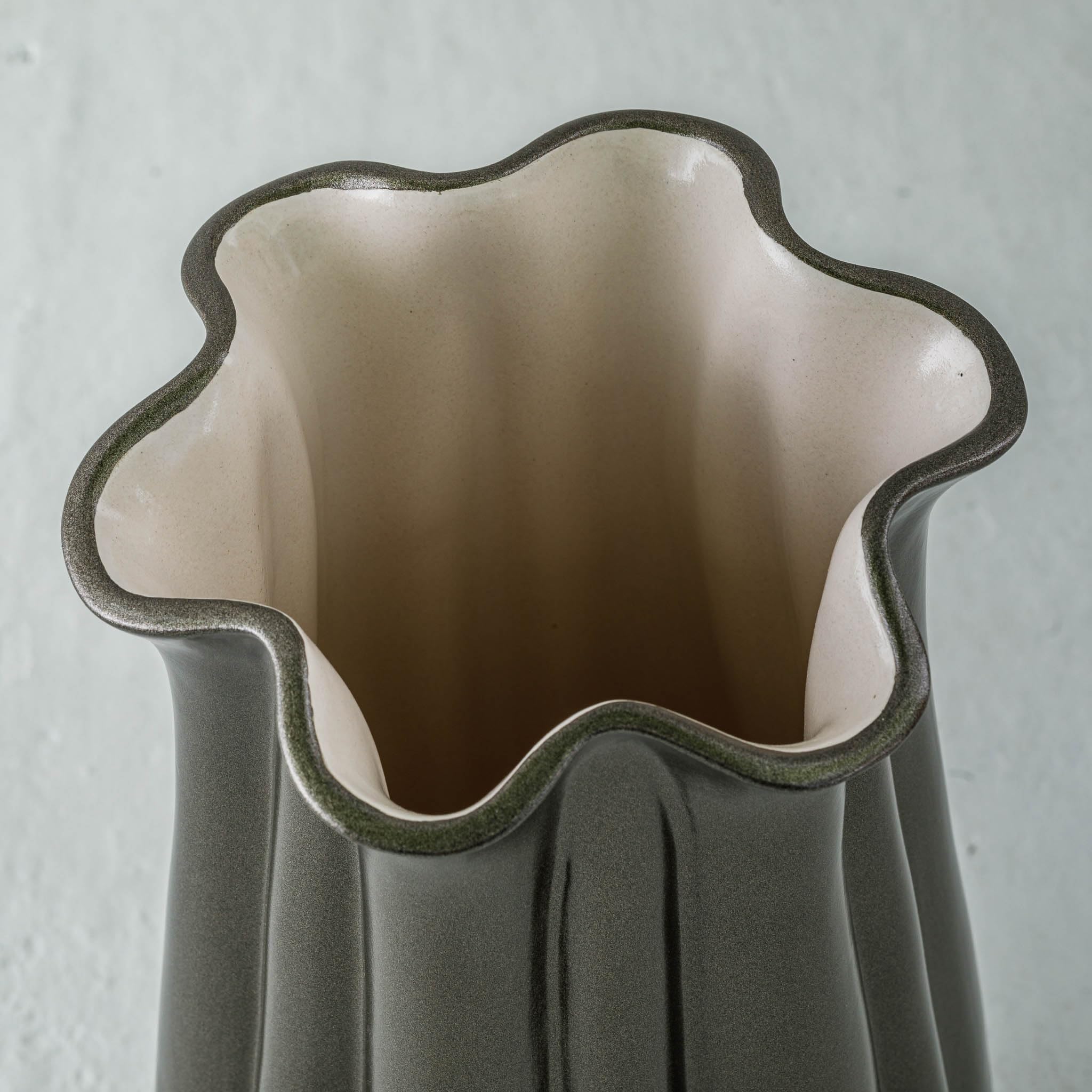 Amazon.co.jp: PATINA 陶器 フラワーベース オブジェ 高さ39cm Vase