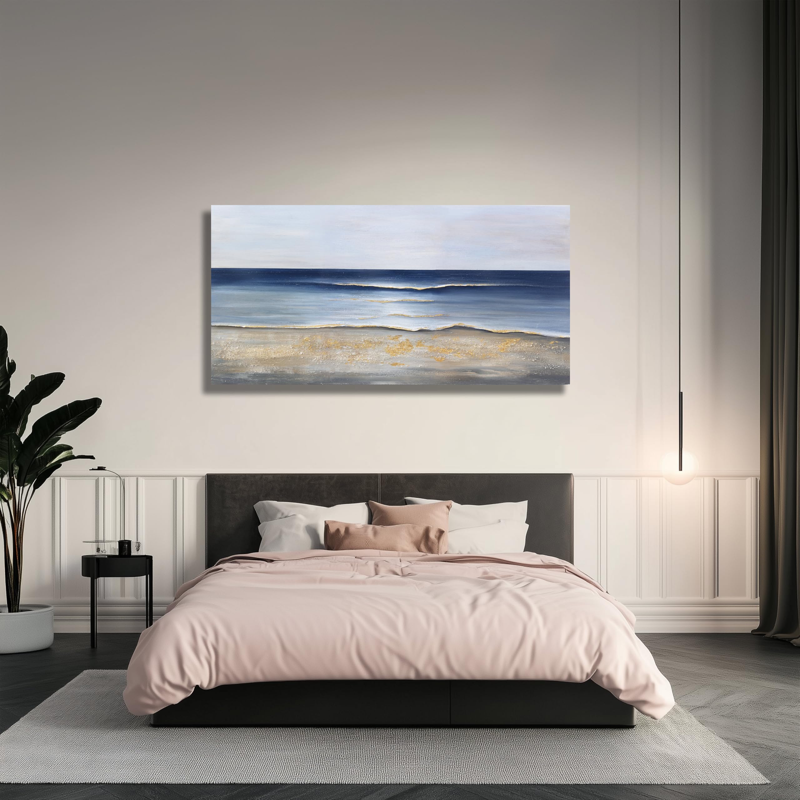 額入り壁掛け 水彩画 旭秋作　海岸 1151 額入り壁掛け 水彩画 旭秋作 海岸 1151 額入り壁掛け 水彩画 旭秋作