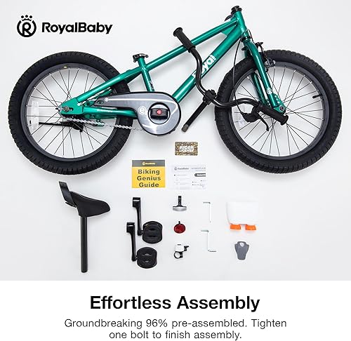Miniatura 23 de RoyalBaby Kids Bike Freestyle Classic & EZ Balance Pedal Switchable Bicycle, 12 14 16 18 Inch, 3-10 Years Toddler to Big Kids Verde