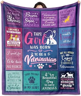 Veterinarian Blanket 60" x 50", Veterinarian Gifts for Women, Gifts for Veterinarians, Veterinarians Appreciation Gift for Women, Veterinary Gift, Veterinary Blanket, Vet Week, Christmas