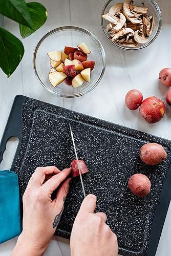 Miniatura 3 de DURA LIVING Cuchillo de chef profesional de 8 pulgadas, acero inoxidable de alto carbono, afilado para afeitar, versátil cuchillo de cocina y corte,