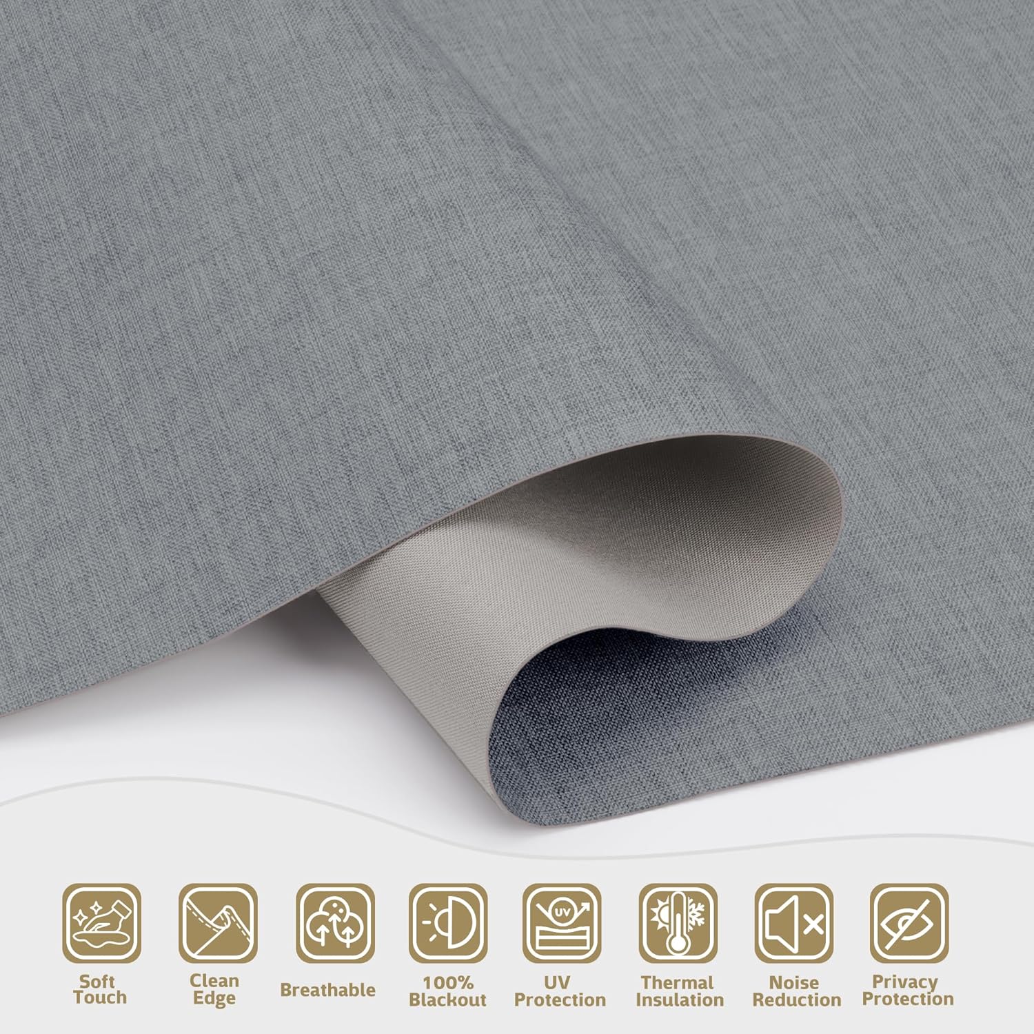 Roman Shades for Windows, 100% Black Out Thermal Insulated Heat Blocking Room Darkening Window Blinds for Home Living Room Decor,Blackout Dark Grey 94" W x 48" H