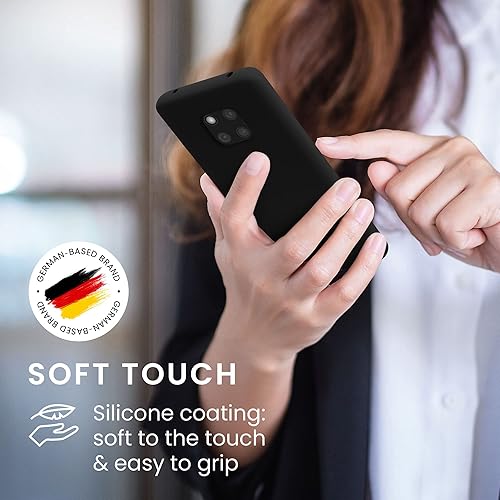 Miniatura 4 de kwmobile Funda compatible con Huawei Mate 20 Pro - Funda de silicona TPU con acabado suave - Negro