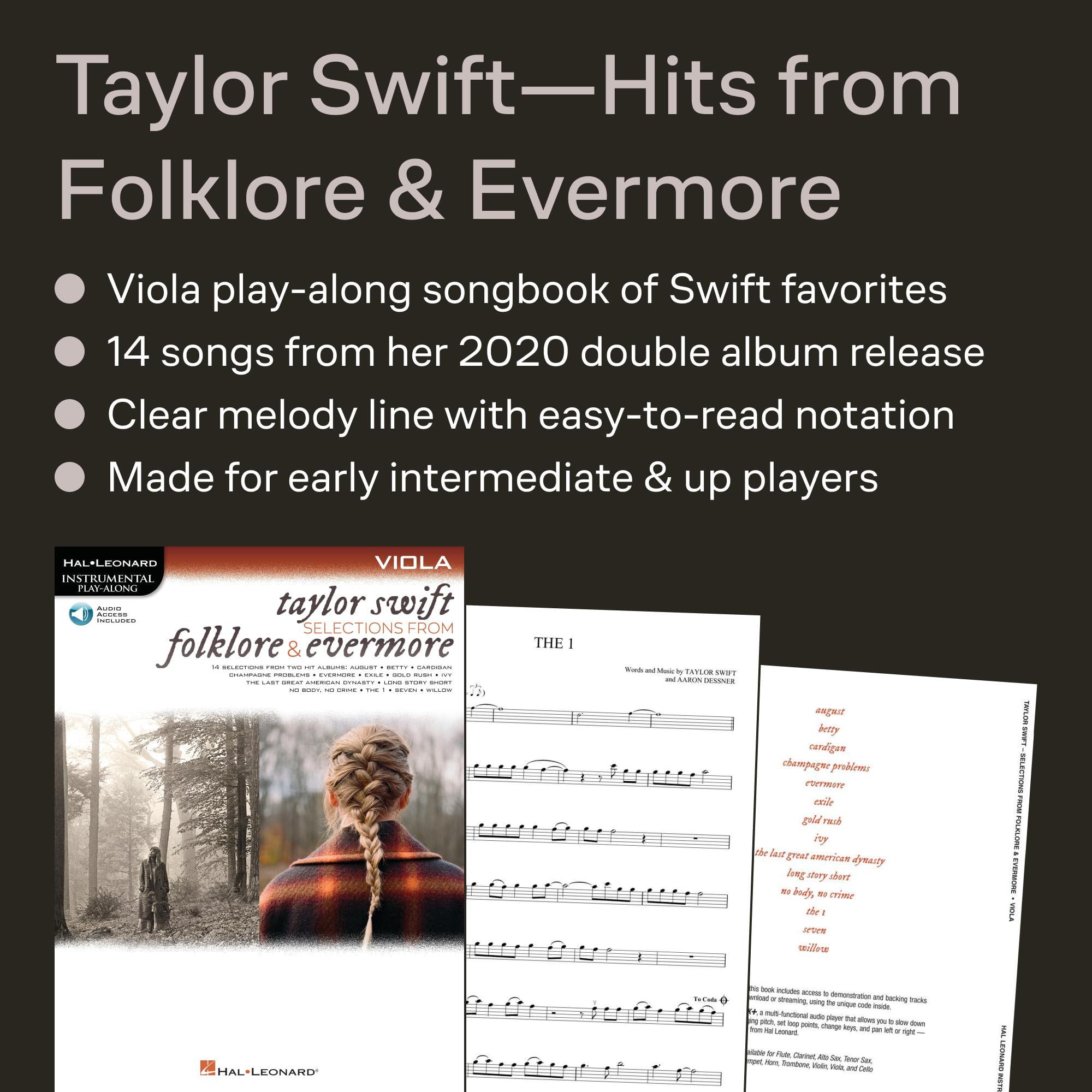 Taylor Swift: Selections from Folklore & Evermore: Viola