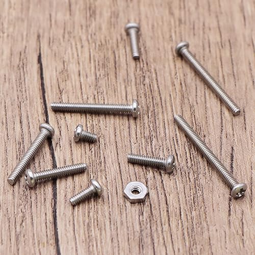 Miniatura 5 de #2-56 UNC Kit surtido de tuercas y pernos 230 piezas Phillips Pan Head Tornillos, Tuercas Tuercas de Acero Inoxidable 304 Tornillos de Máquina