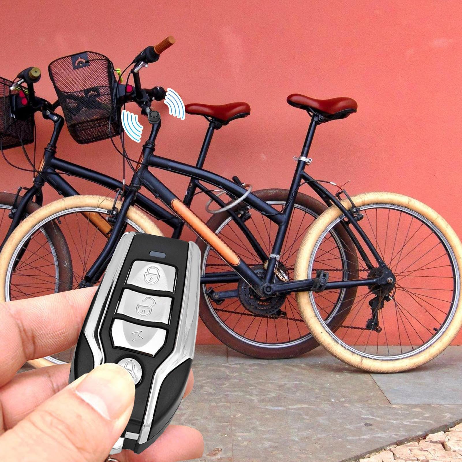 Allarme Moto | Allarme di sicurezza remoto senza F - di allarme di | sicurezza ricaricabile 122db per allarme bici elettrica