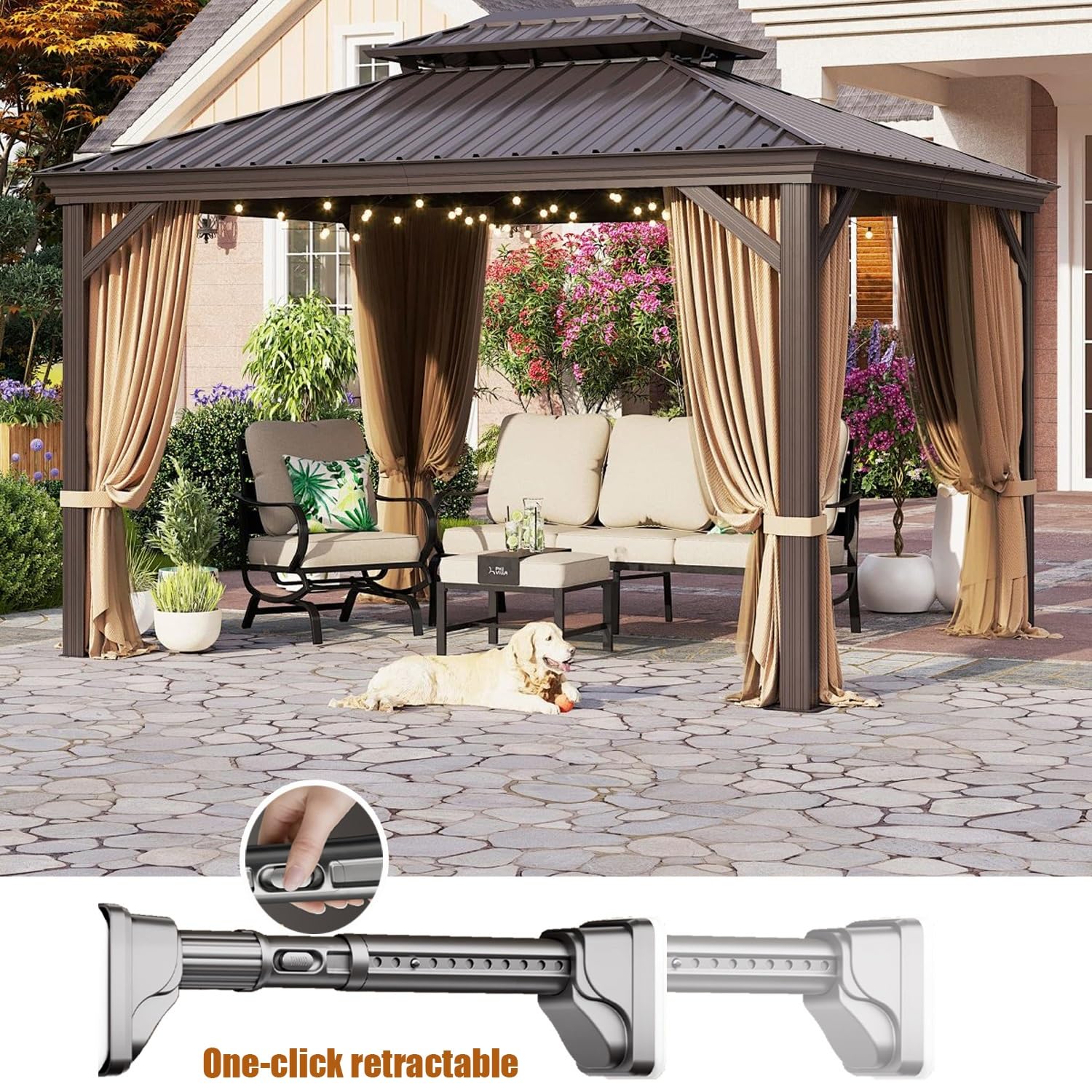 Bastoni per Tende A Pressione Regolabili Asta per Tenda A Tensione da 2 3 4 M, Asta per Tenda da Doccia Regolabile Senza Foratura per Finestre, Tenda per Finestra, Armadio(Bianco,280-350cm)