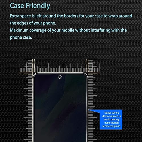 Miniatura 3 de Paquete de 4 protectores de pantalla de privacidad compatibles con Samsung Galaxy A53 con 2 protectores de lente de cámara, dureza 9H, película